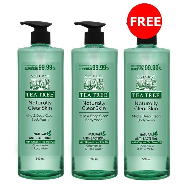 TeaTreeNaturallyClearSkinMildDeepClean500mlX2Free1jpg