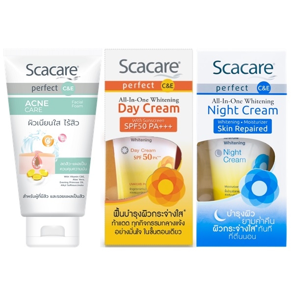 ScacareSetScacareFoamAcneCare100gx1DayCreamSPF50PA30gx1NightCream30gx1jpg