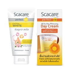 Scacare Day Cream + Cleansing Foam Set ExtraWhite Facial Foam100 g. x1 + Day Cream SPF50PA+++x1 