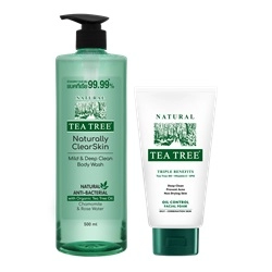 Tea Tree Mild & Deep clean Boday Wash 500 ml.Tea Tree Facial Foam Oil Control 4.8 oz.