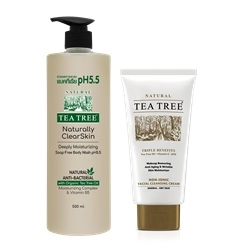 Tea Tree Moisturizing  Boday Wash pH5.5 500ml.Non-Ionic Facial Cleansing Cream 4.8 