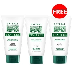 ที ทรี ออยล์ คอนโทรล เฟเชียร โฟม ขนาด 4.8 ออนซ์ 2 แถม 1