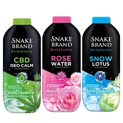 Snake Brand Herbaceutic Cooling Powder 250g.x3