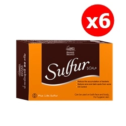 Snake Brand Sulfur Soap 80g.x6